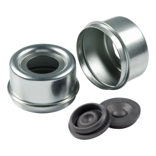 Lippert complete dust cap replacement kit with EZ Lube grease cap and rubber inserts, 2.450 inch O.D.