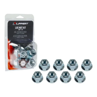 Lippert flange nuts with 5/8"-18 UNF thread, suitable for trailer and cart wheels
