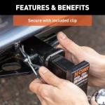 CURT 1/2 inch hitch pin with zinc finish and clip for secure towing