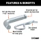 CURT 1/2 inch hitch pin with a durable zinc finish and a clip groove for secure towing.