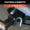 CURT 1/2 inch hitch pin with a durable zinc finish and a clip groove for secure towing.