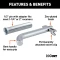 CURT 1/2 inch swivel hitch pin with zinc finish and adapter for secure towing.