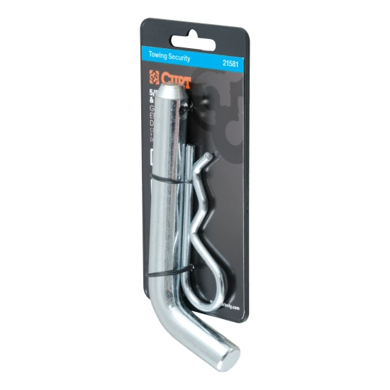 CURT 5/8 Inch Hitch Pin with Zinc Finish and Clip for Trailers CURT 5/8 inch hitch pin with zinc finish and clip for trailer hitch security