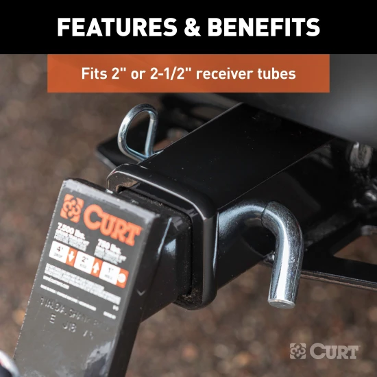 CURT 5/8 Inch Hitch Pin with Zinc Finish and Clip for Trailers CURT 5/8 inch hitch pin with zinc finish and clip for trailer hitch security