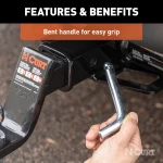 CURT 5/8 inch hitch pin with zinc finish and clip for secure towing