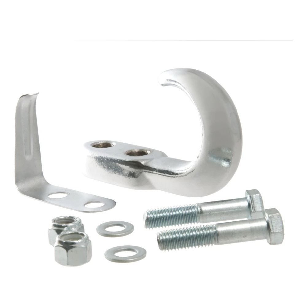 CURT front mount tow hook for 4WD, 10,000 lbs capacity, chrome finish