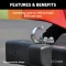 CURT front mount tow hook with black finish and 10,000 lbs capacity for pickups and SUVs