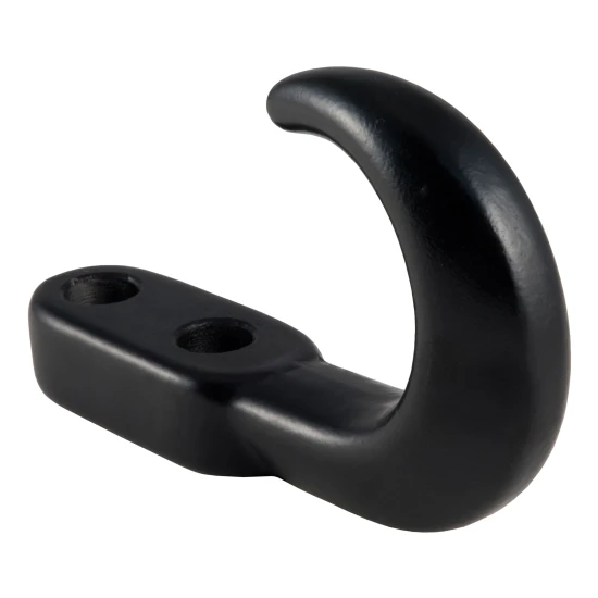 Black CURT front mount tow hook, forged steel, 10,000 lbs capacity, suitable for 4WD