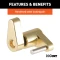 CURT coupler lock with brass finish, key-operated, fits 3/4-inch span latch-type couplers