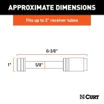 CURT barbell hitch lock with 5/8 inch pin for 2 to 3 inch hitch receivers