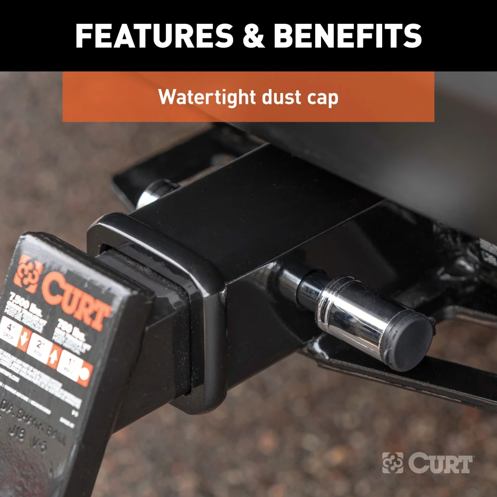 CURT barbell hitch lock with 5/8 inch pin for 2 to 3 inch hitch receivers