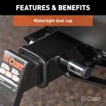 CURT barbell hitch lock with 5/8 inch pin for 2 to 3 inch hitch receivers