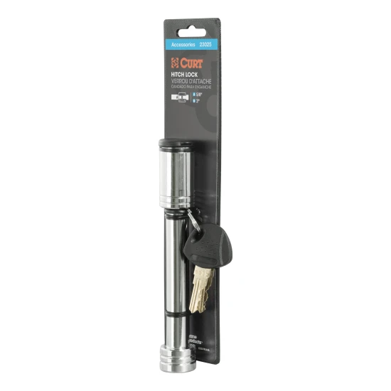 CURT barbell hitch lock with 5/8 inch pin for 2 to 3 inch hitch receivers