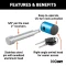 CURT hitch lock with 5/8 pin fits 2 inch receiver, prevents theft with a barbell design and watertight dust cap.