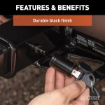 CURT hitch lock with barbell design and 5/8 inch pin for 2 inch receiver tube