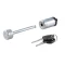 CURT coupler lock with chrome finish and key operation for trailer security