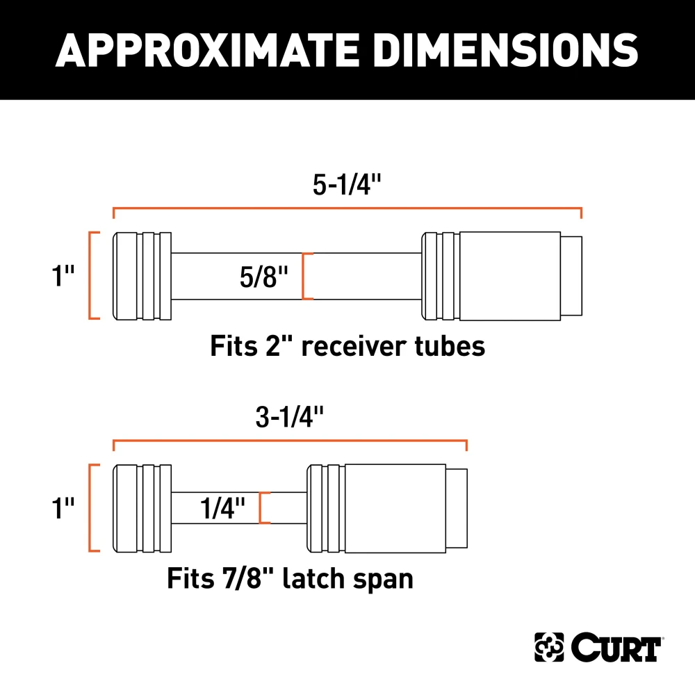 CURT hitch lock and coupler lock with chrome finish for secure towing