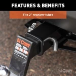 CURT 5/8 inch hitch pin with swivel clip, ideal for 2 or 2-1/2 inch hitch receivers.