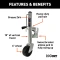 CURT marine trailer jack with zinc finish and a side-wind handle, featuring a 6-inch wheel and 1,000 lbs capacity.