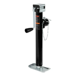 CURT pipe mount swivel jack with 5,000 lbs support and 15 inch lift capacity