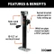 CURT pipe mount swivel jack with 5,000 lbs support and 15 inch lift capacity