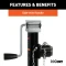 CURT pipe mount swivel jack with 5,000 lbs support and 15 inch lift capacity