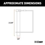 CURT safety pin with 1/4 inch diameter and zinc-plated finish