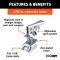 CURT Posi-Lock trailer coupler latch with adjustable design and durable zinc finish for secure towing