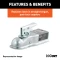 CURT Posi-Lock trailer coupler latch with adjustable design and durable zinc finish for secure towing