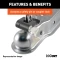 CURT Posi-Lock trailer coupler latch with adjustable design and durable zinc finish for secure towing