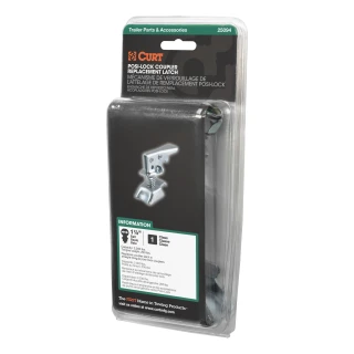 CURT Posi-Lock trailer coupler latch with adjustable design and durable zinc finish for secure towing