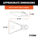 CURT A-frame trailer coupler with easy-lock latch, 10,000 lbs GTW, black finish