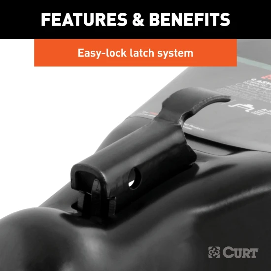 CURT A-frame Trailer Coupler with Easy-Lock Latch System CURT A-frame trailer coupler with easy-lock latch, 10,000 lbs GTW, black finish