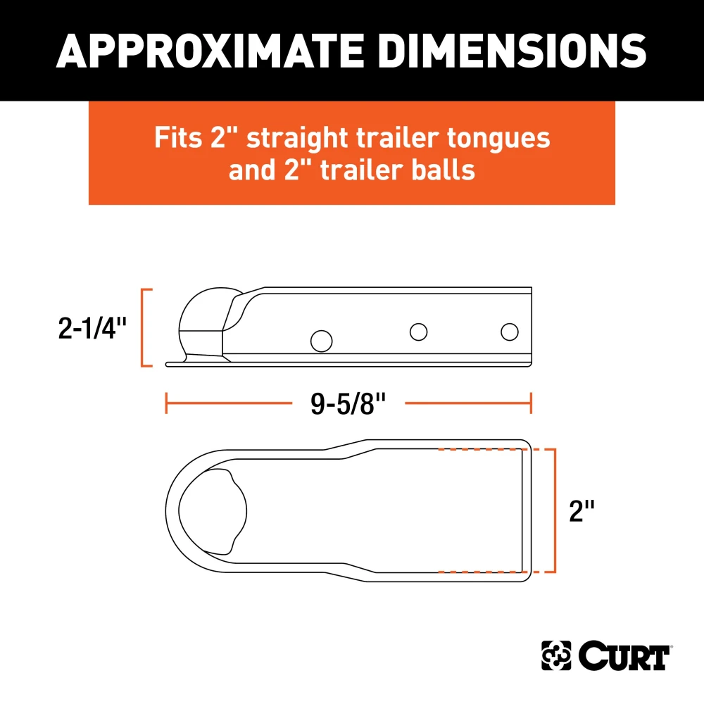 CURT QuickPin trailer coupler featuring a pin latch design eliminating traditional latching mechanisms for easy hookup.