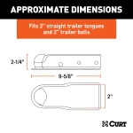 CURT QuickPin trailer coupler featuring a pin latch design eliminating traditional latching mechanisms for easy hookup.