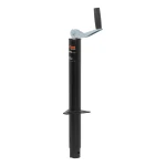 CURT A-frame trailer jack, 2000 lbs lift capacity, top-wind handle, 15-inch travel.