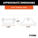 CURT jack foot attachment for trailer stability, bolt-on system