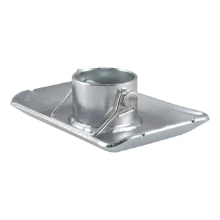 CURT steel trailer jack foot with safety pin attachment for 2,000 lbs weight capacity