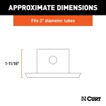 CURT steel trailer jack foot with safety pin attachment for 2,000 lbs weight capacity