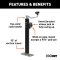 CURT Pipe Mount Swivel Jack with footplate, topwind handle, and 2000 lbs capacity.