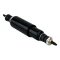 Black Lippert replacement shock for RV trailer suspension with bolt-on kit components