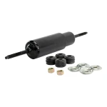 Black Lippert replacement shock for RV trailer suspension with bolt-on kit components