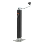 CURT direct weld square trailer jack with top-wind handle, 8,000 lbs support capacity and 7,000 lbs lift capacity