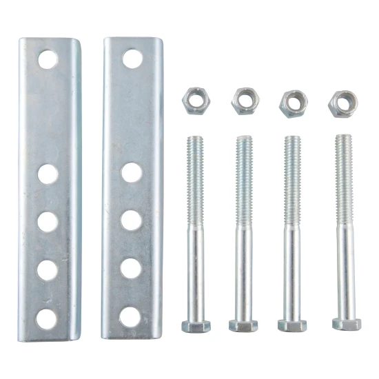 CURT replacement bolt-through jack mounting bars with mounting brackets, bolts, and nuts for marine jacks