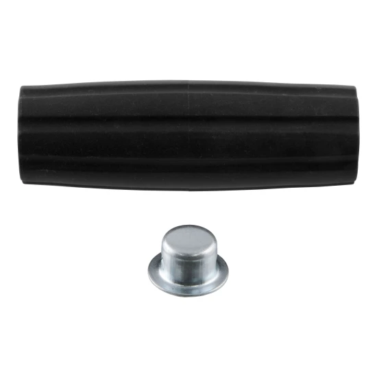 CURT trailer jack replacement handle grip, includes black knob and cap nut