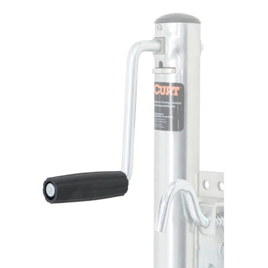 CURT trailer jack replacement handle grip, includes black knob and cap nut