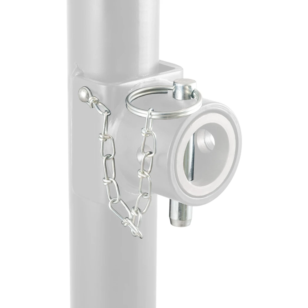 CURT retainer pin with chain for pipe-mount swivel jacks, ideal for trailers