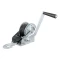 CURT hand winch with a 15' strap and zinc-plated snap hook for boat trailers