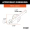 CURT hand winch with a 15' strap and zinc-plated snap hook for boat trailers