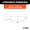 CURT winch strap with a zinc-plated snap hook, 15 feet long
